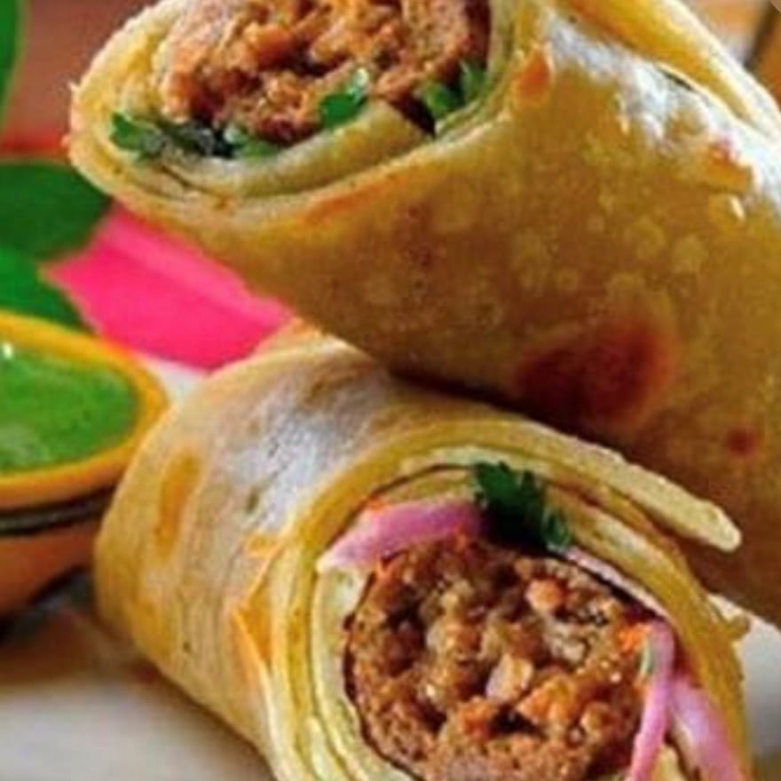 Kabab Roll With Paratha.